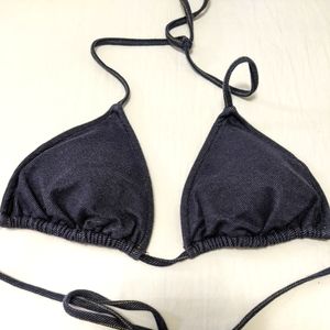 Express Swim Denim String Bikini Top